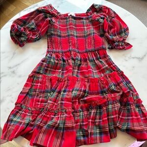 Ivy city co Red Plaid Off-Shoulder Dress